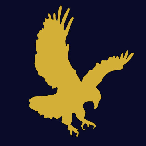 Tectivor web icon featuring a golden eagle on a dark blue background, symbolizing strength, vision, and innovation.