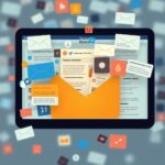 AI summarizing a cluttered inbox or news feed into key points