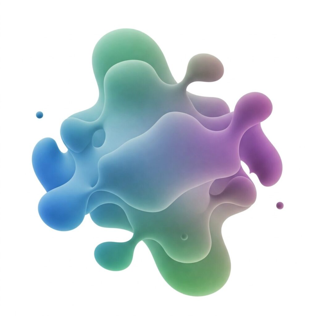 This abstract image uses calming colors and shapes to represent mental well-being. It would fit well after the section