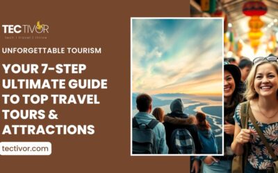 A group of diverse travelers experiencing an unforgettable tourism moment at a world-famous tourist attraction, highlighting the joy of travel tours and global exploration.